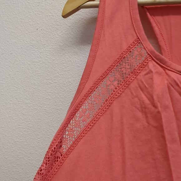 Cacique Pink Asymmetrical Relaxed Tank Top size 18/20 - Picture 3 of 5